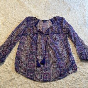 American Eagle Sheer Boho Blouse